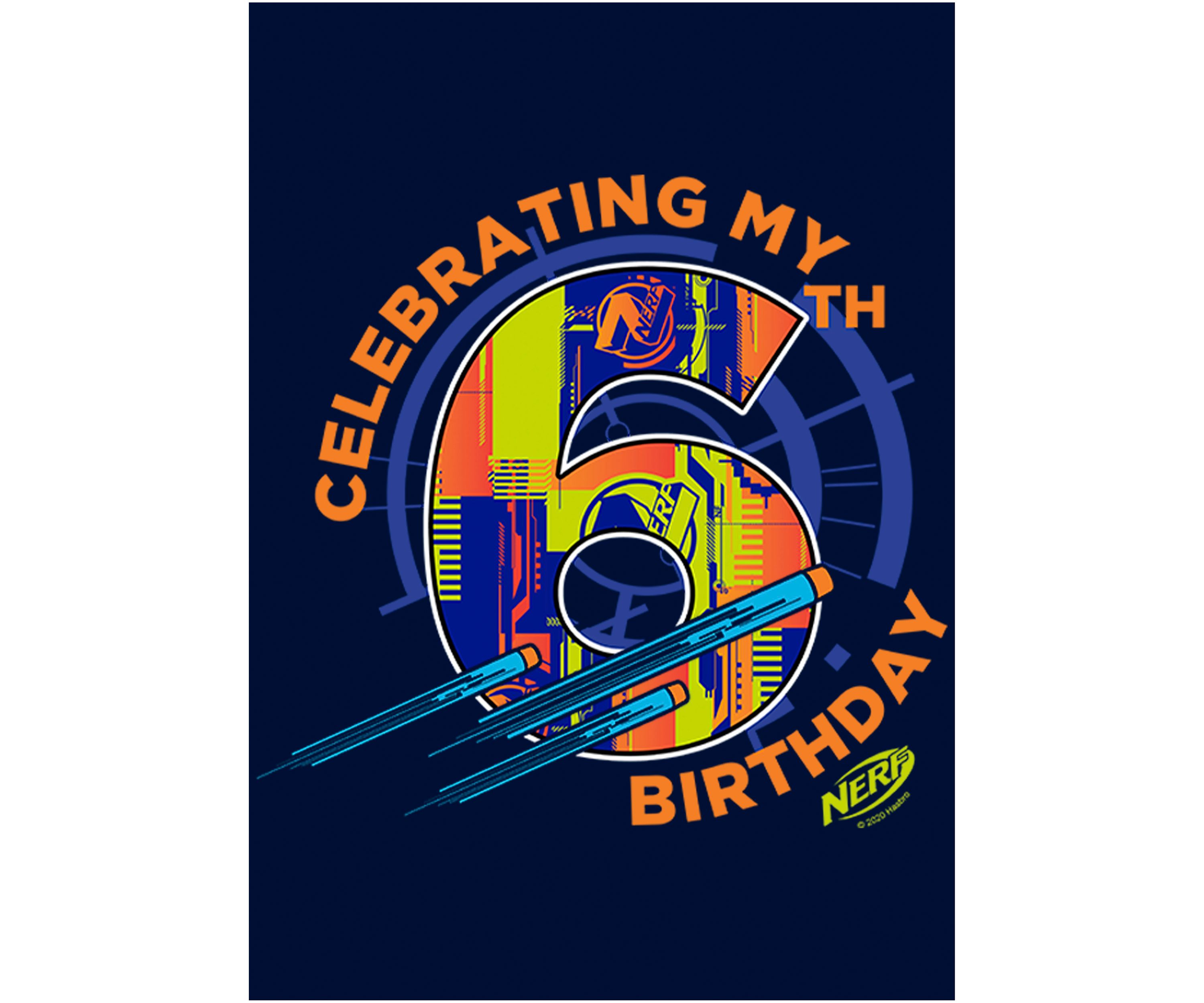 Boys 4-7  Sixth  Birthday Graphic T-Shirt