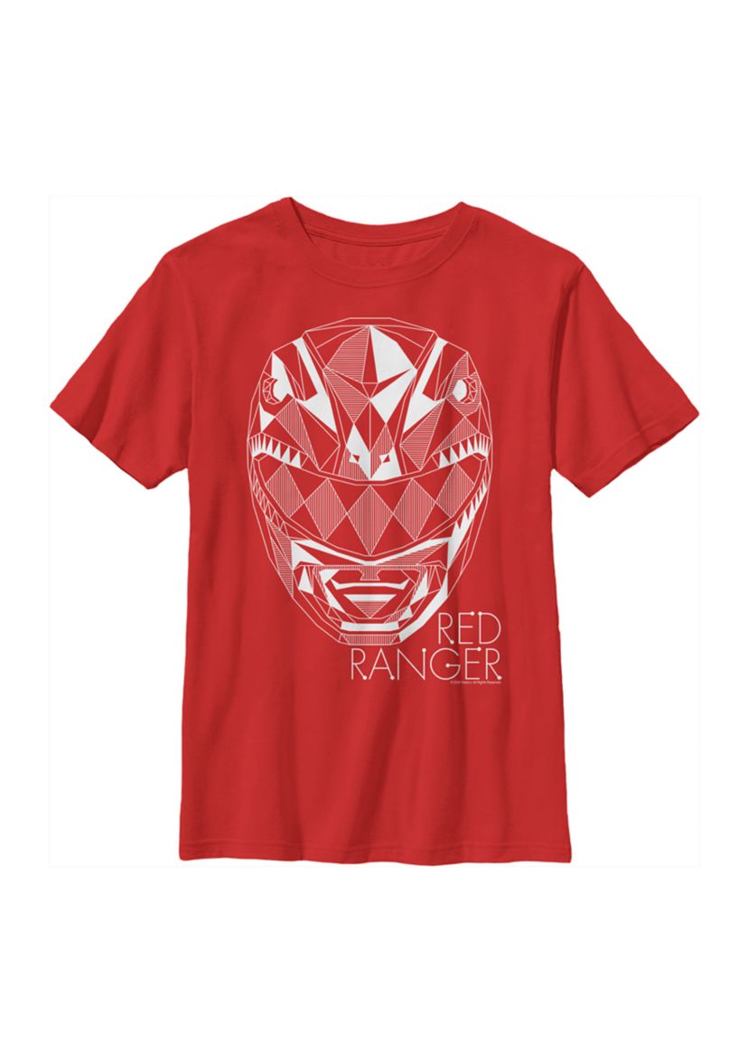 Boys 4-7  Red Ranger Lines Graphic T-Shirt