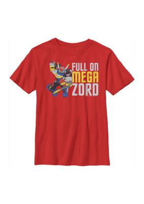 Power Rangers Boys 4-7 Full Zord Graphic T-Shirt, Red, Large -  0195728908582