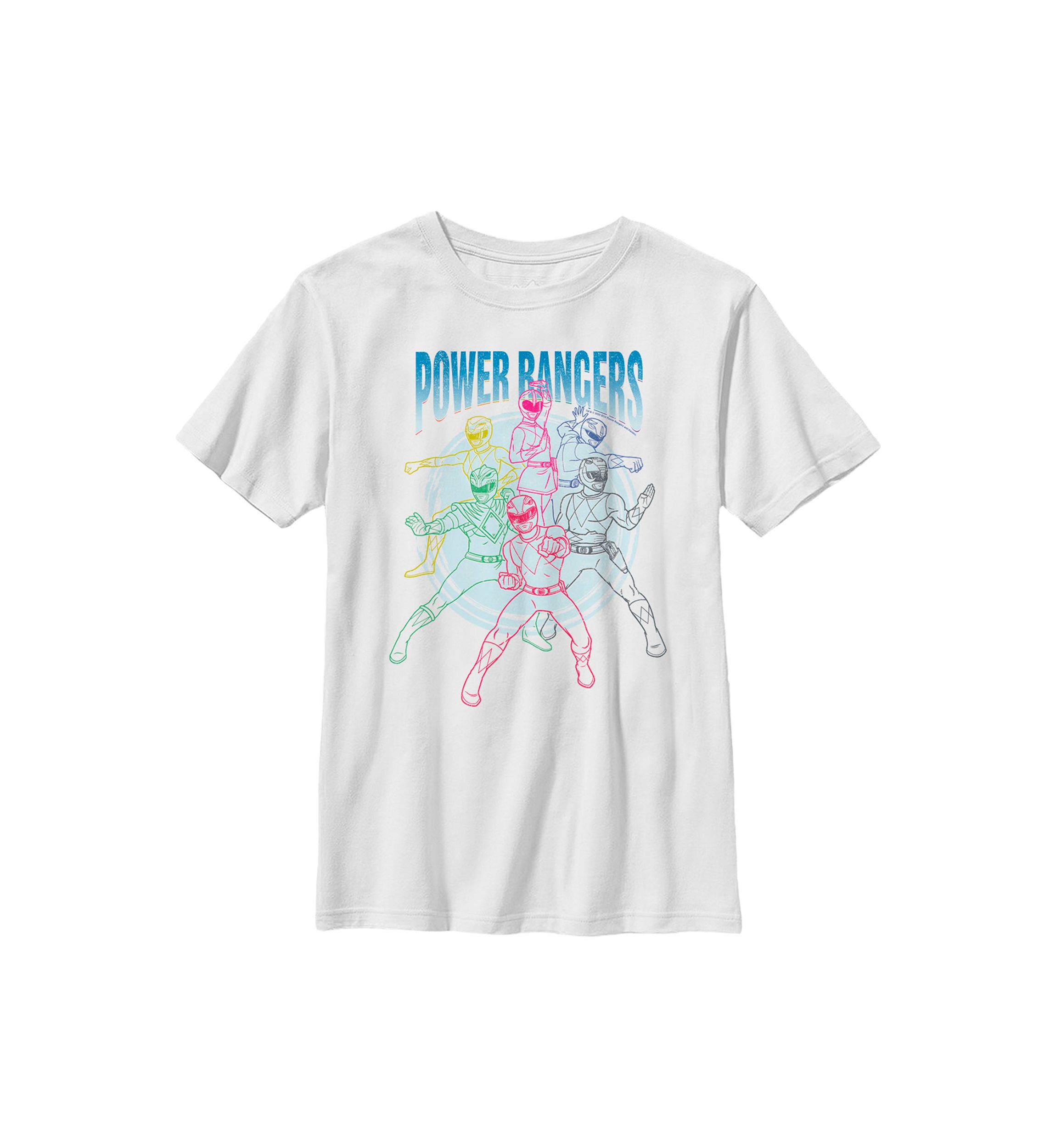 Boys 4-7  Power Ranger Line Art Graphic T-Shirt