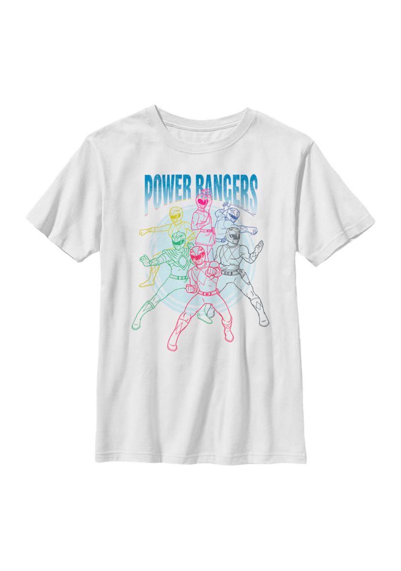 Boys 4-7  Power Ranger Line Art Graphic T-Shirt