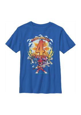 Power Rangers Boys 4-7 4Th Birthday Graphic T-Shirt