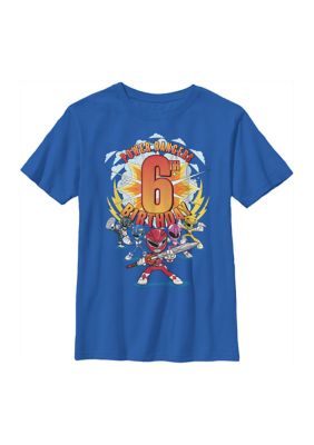 Power Rangers Awesome 4th Birthday Mini Action Shot T-Shirt