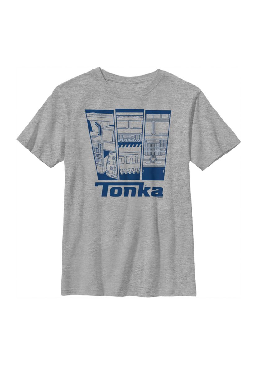Boys 4-7  Navy Boxes Graphic T-Shirt