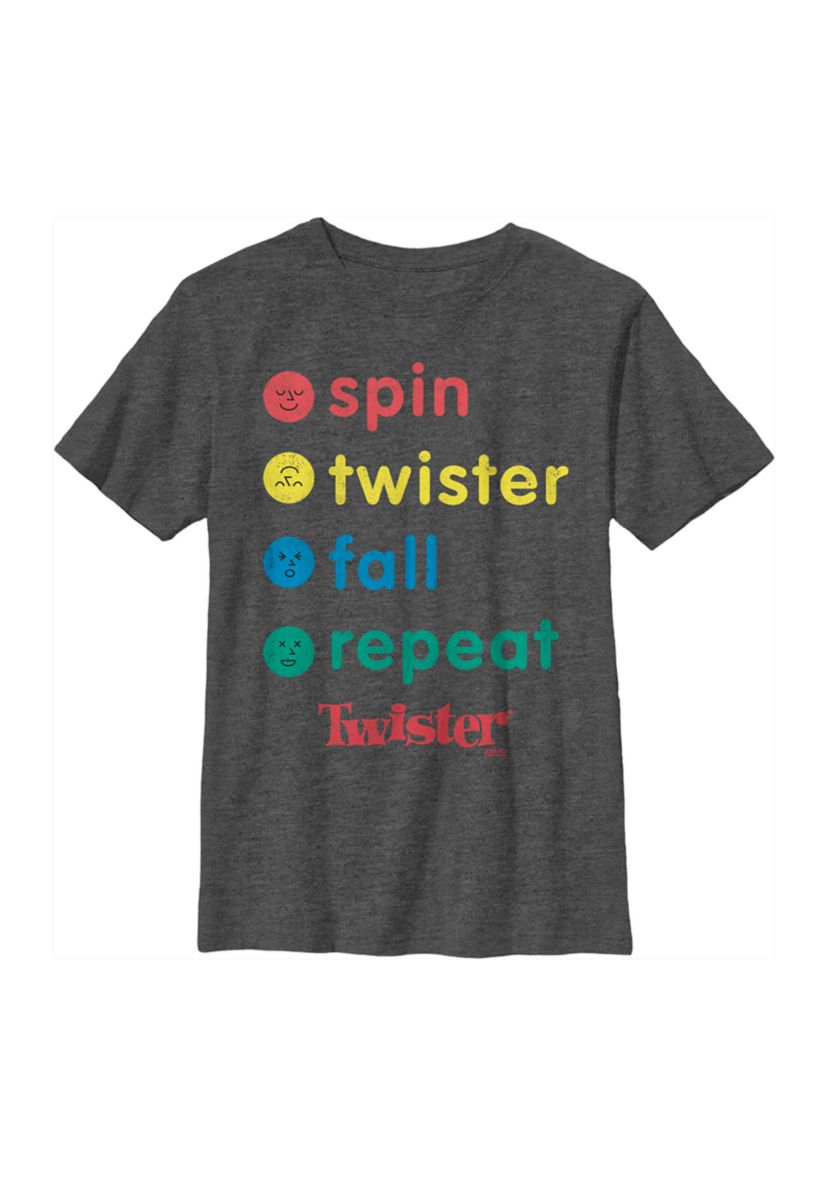 Boys 8-20 Spin Text Stack Graphic T-Shirt