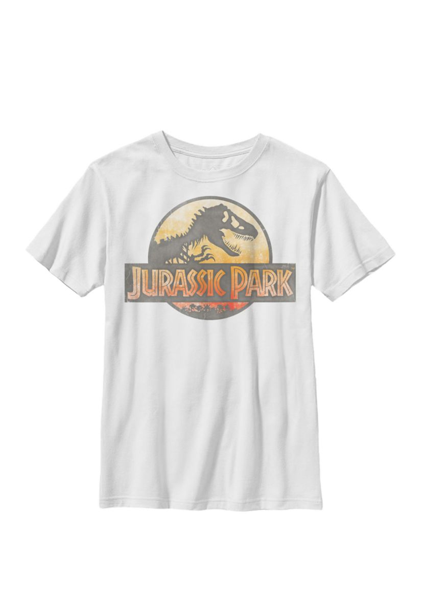  Reddish Orange Safari Logo Crew Graphic T-Shirt