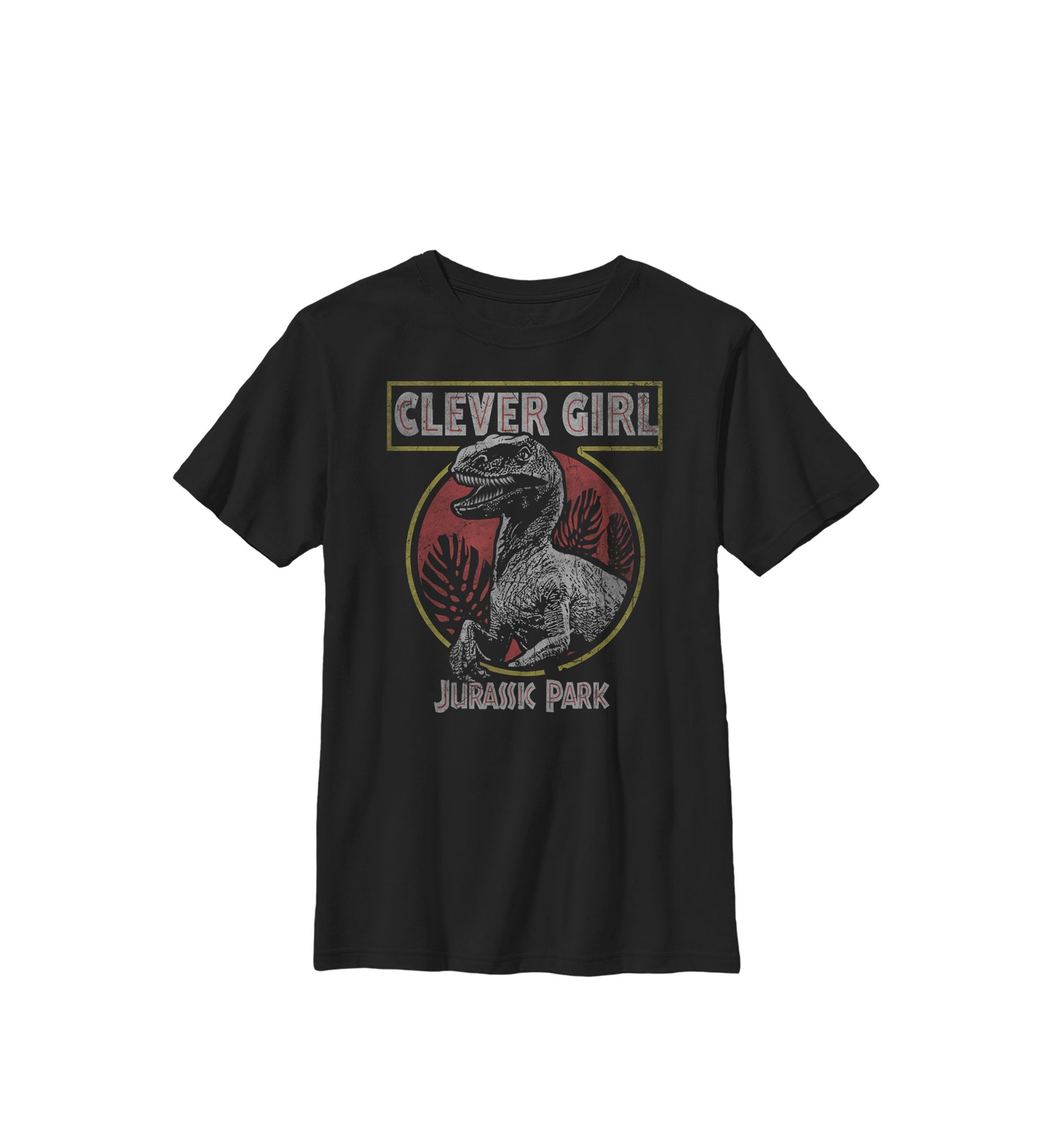 Retro Raptor Clever Girl Crew Graphic T-Shirt