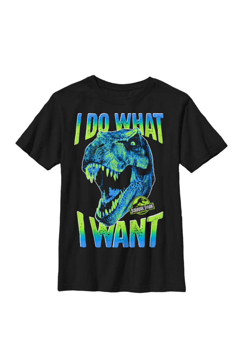 T Rex I Do What I Want Crew Graphic T-Shirt