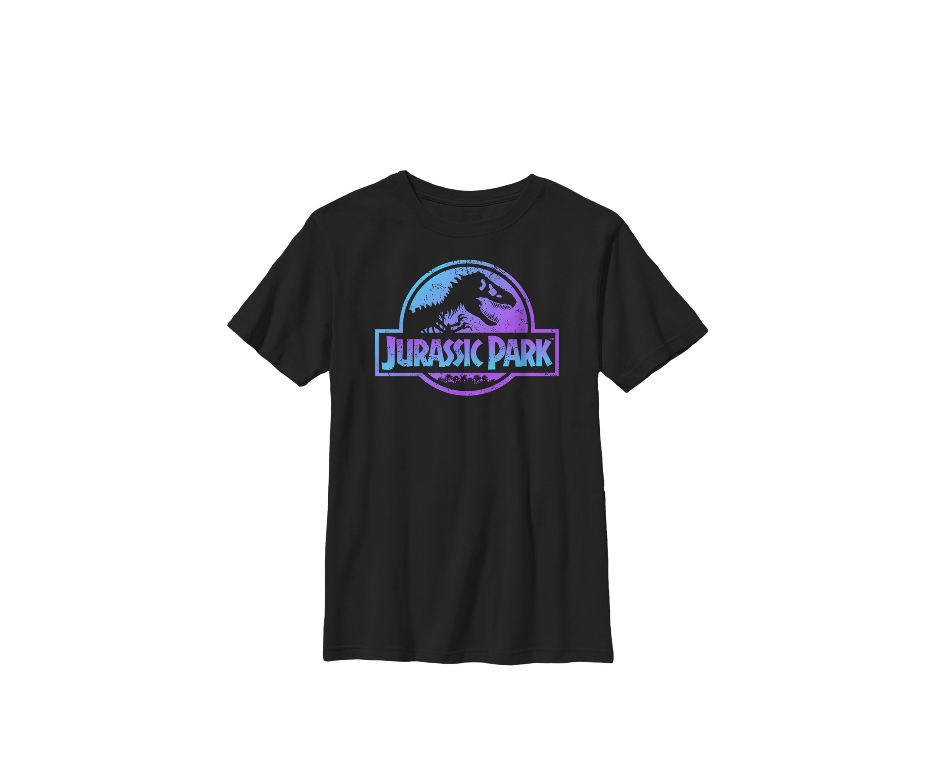  Blue and Purple Fossil Logo Crew Graphic T-Shirt
