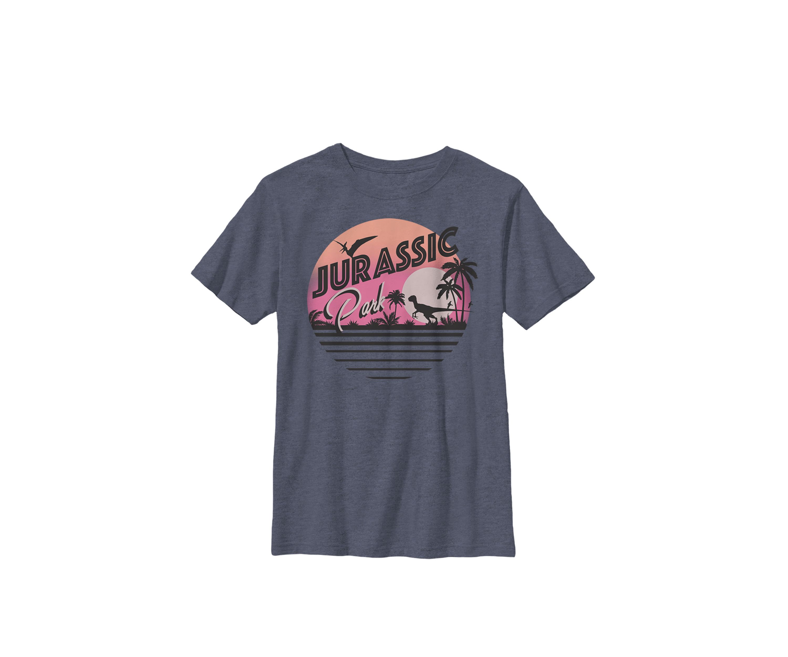 Pink Gradient Sunset Get Wild Crew Graphic T-Shirt