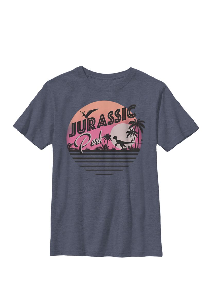 Pink Gradient Sunset Get Wild Crew Graphic T-Shirt