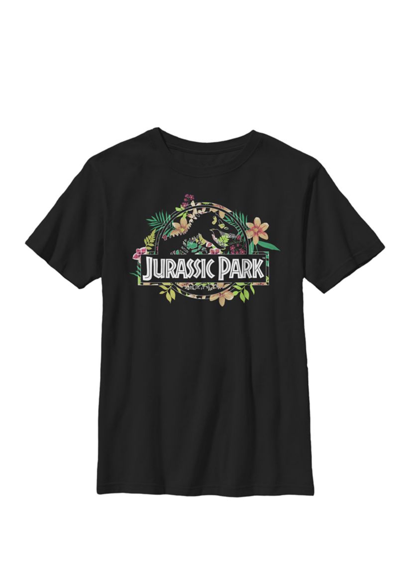 Floral Tropical Fossil Logo Crew Graphic T-Shirt