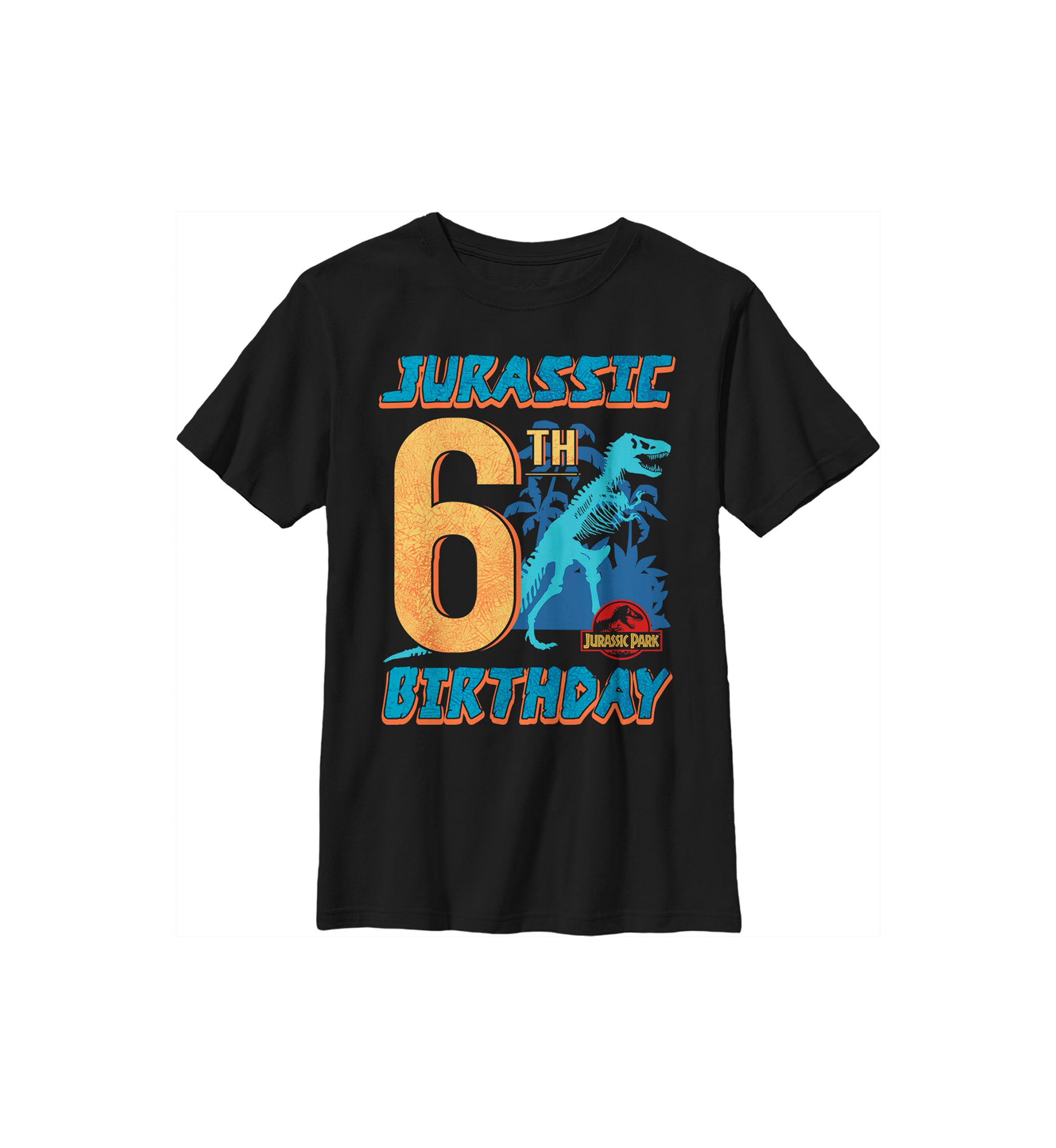 Boys 4-7  Jurassic 6th Birthday Graphic T-Shirt