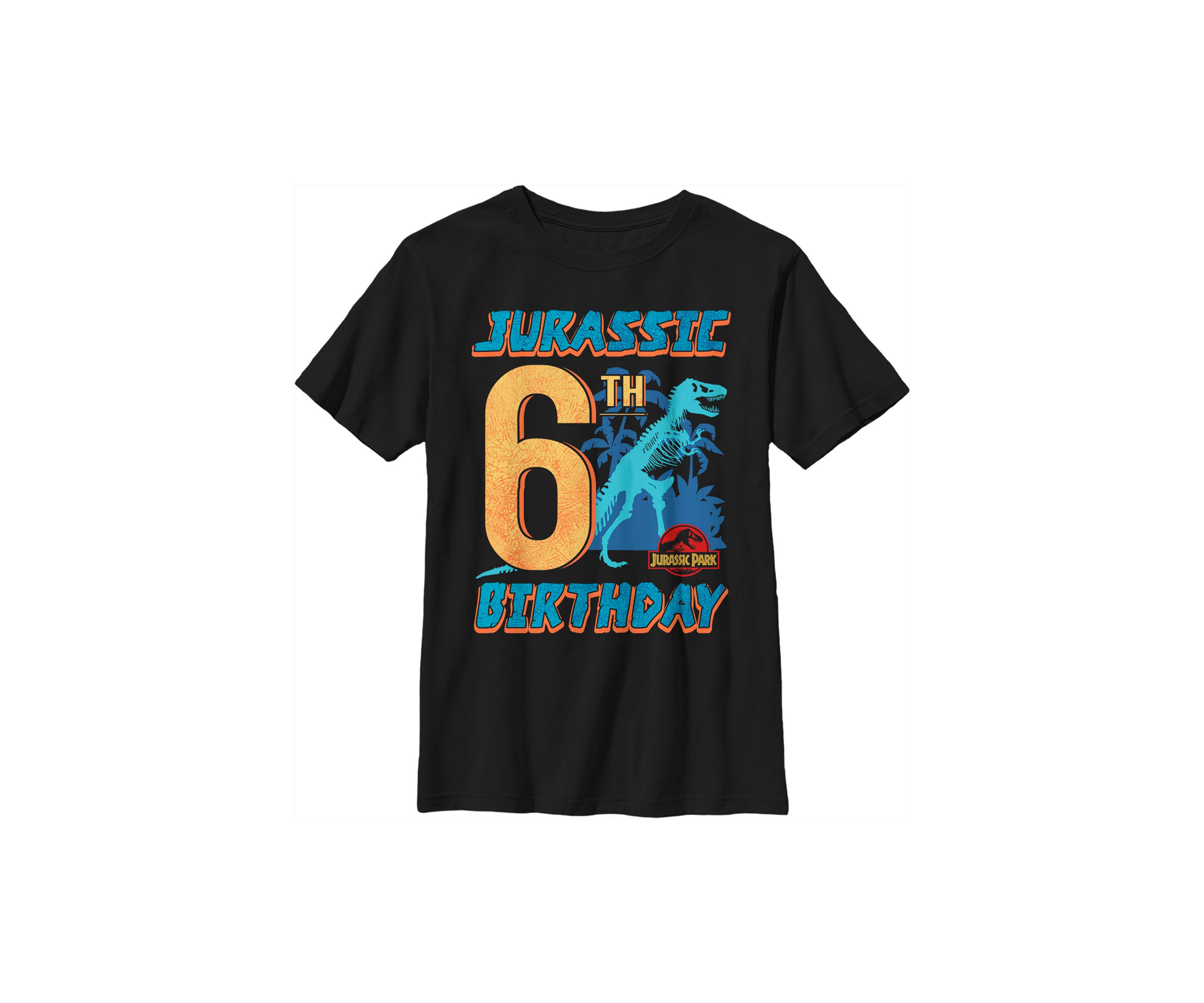 Boys 4-7  Jurassic 6th Birthday Graphic T-Shirt