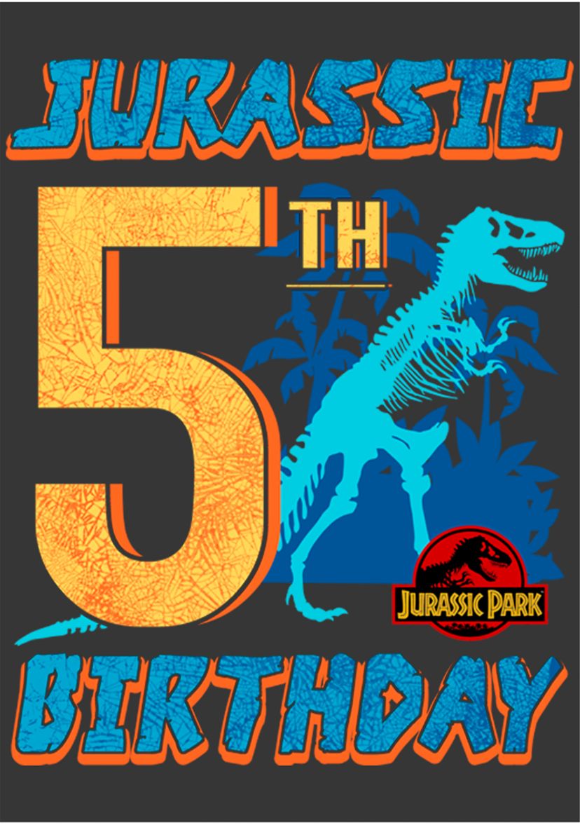 Boys 4-7  Jurassic 5th Birthday Graphic T-Shirt
