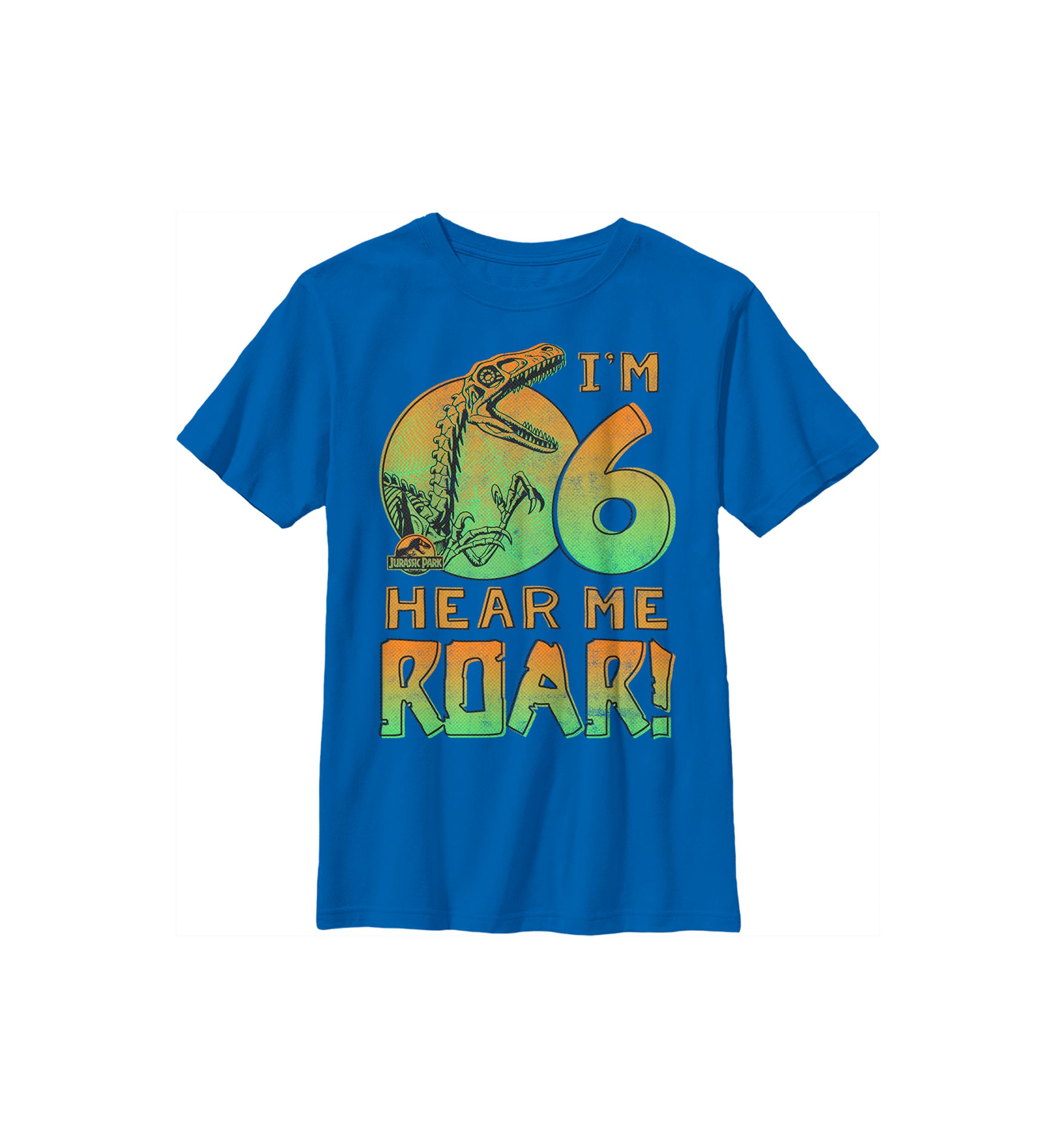 Boys 4-7  Roaring 6 Years Graphic T-Shirt