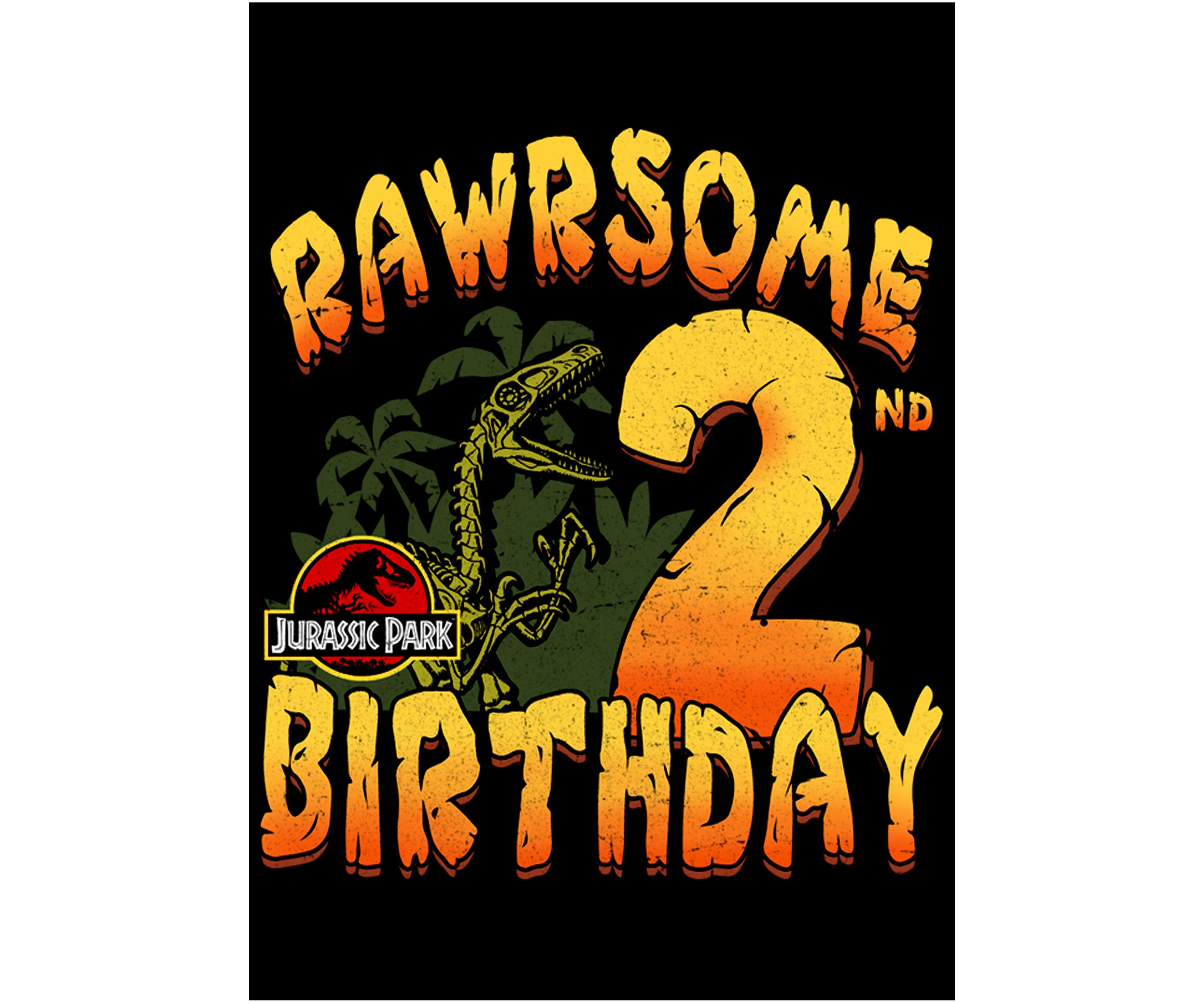 Boys 4-7  Rawrsome 2nd Birthday Graphic T-Shirt
