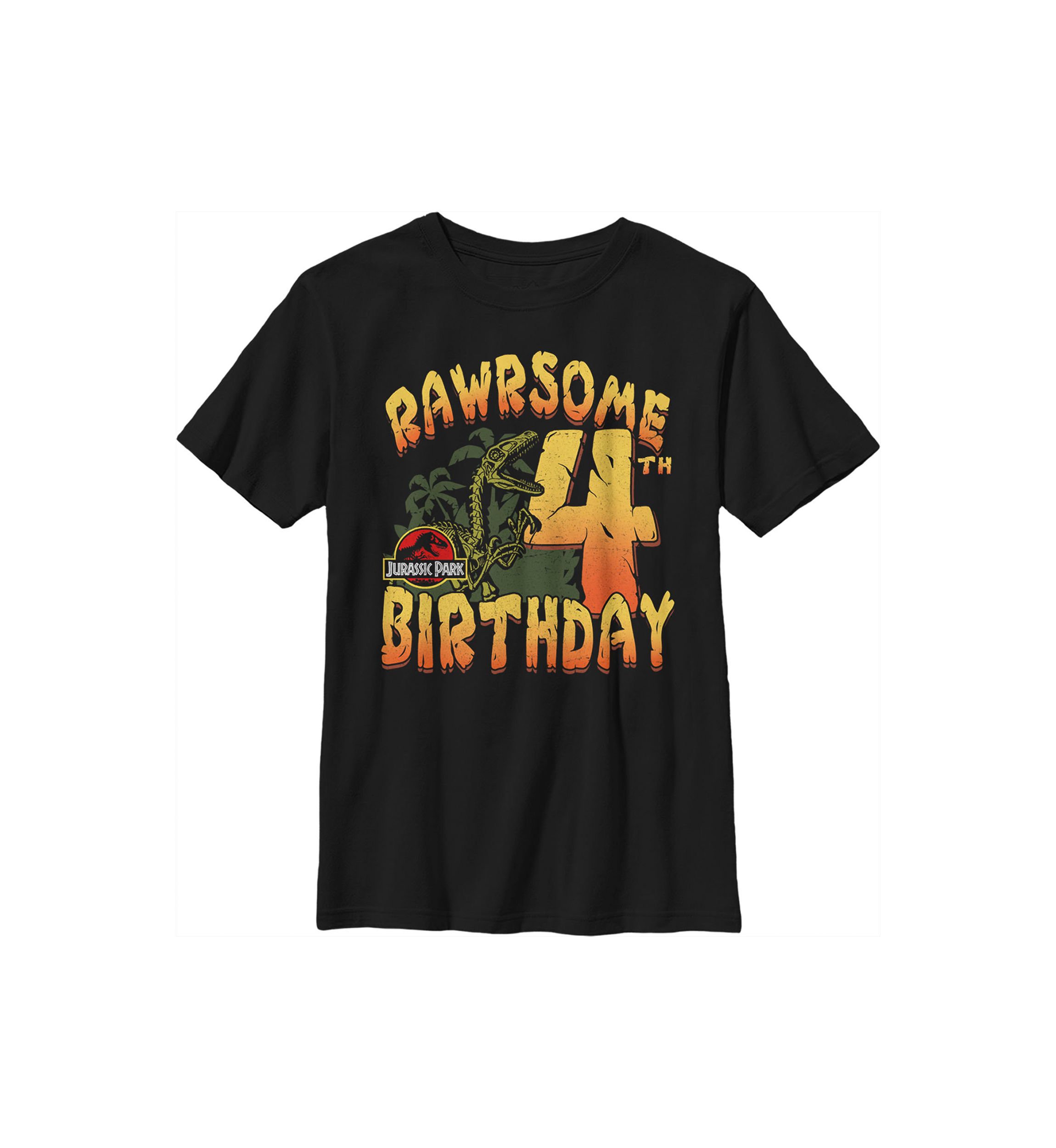 Boys 4-7  Rawrsome 4th Birthday Graphic T-Shirt