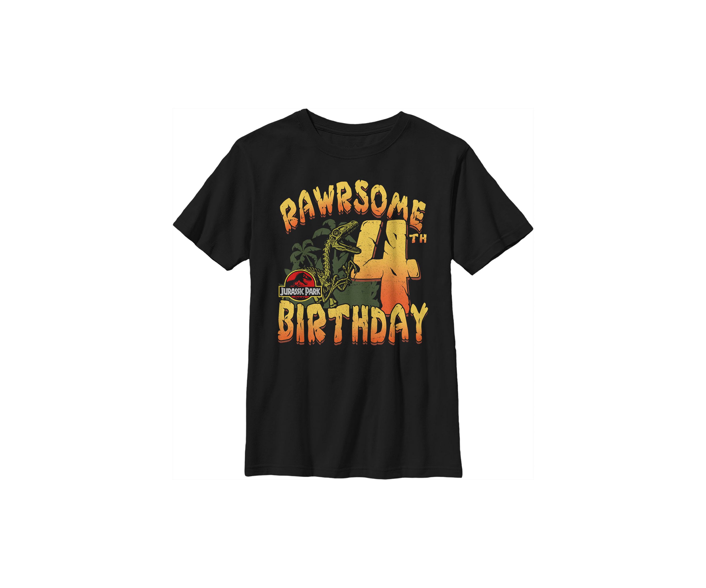 Boys 4-7  Rawrsome 4th Birthday Graphic T-Shirt
