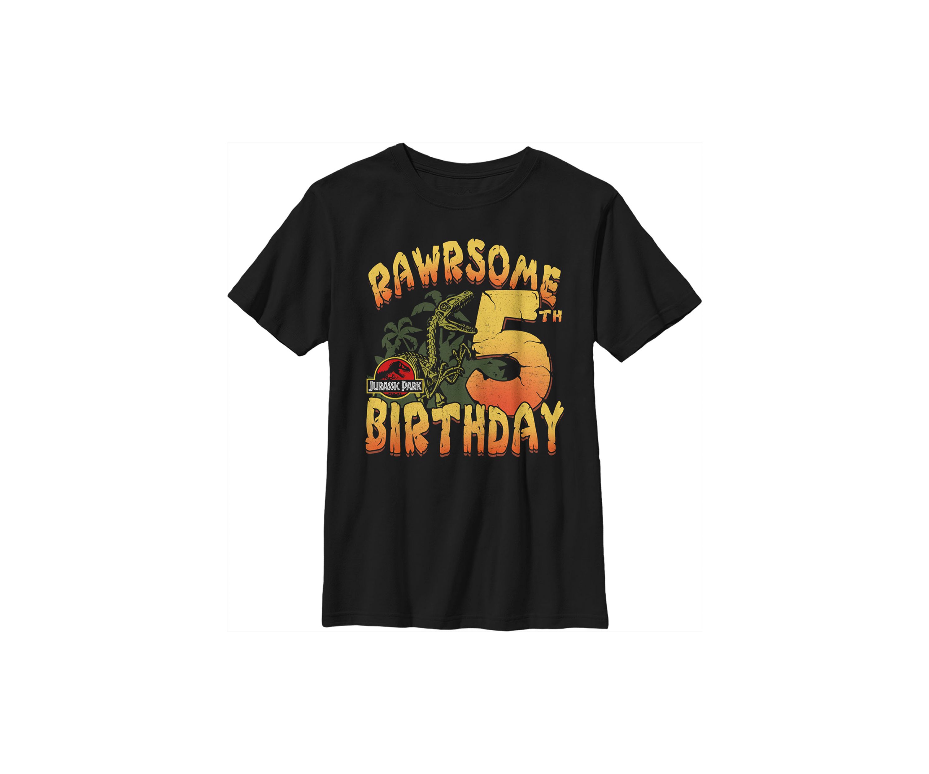 Boys 4-7  Rawrsome 5th Birthday Graphic T-Shirt