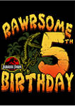 Boys 4-7  Rawrsome 5th Birthday Graphic T-Shirt