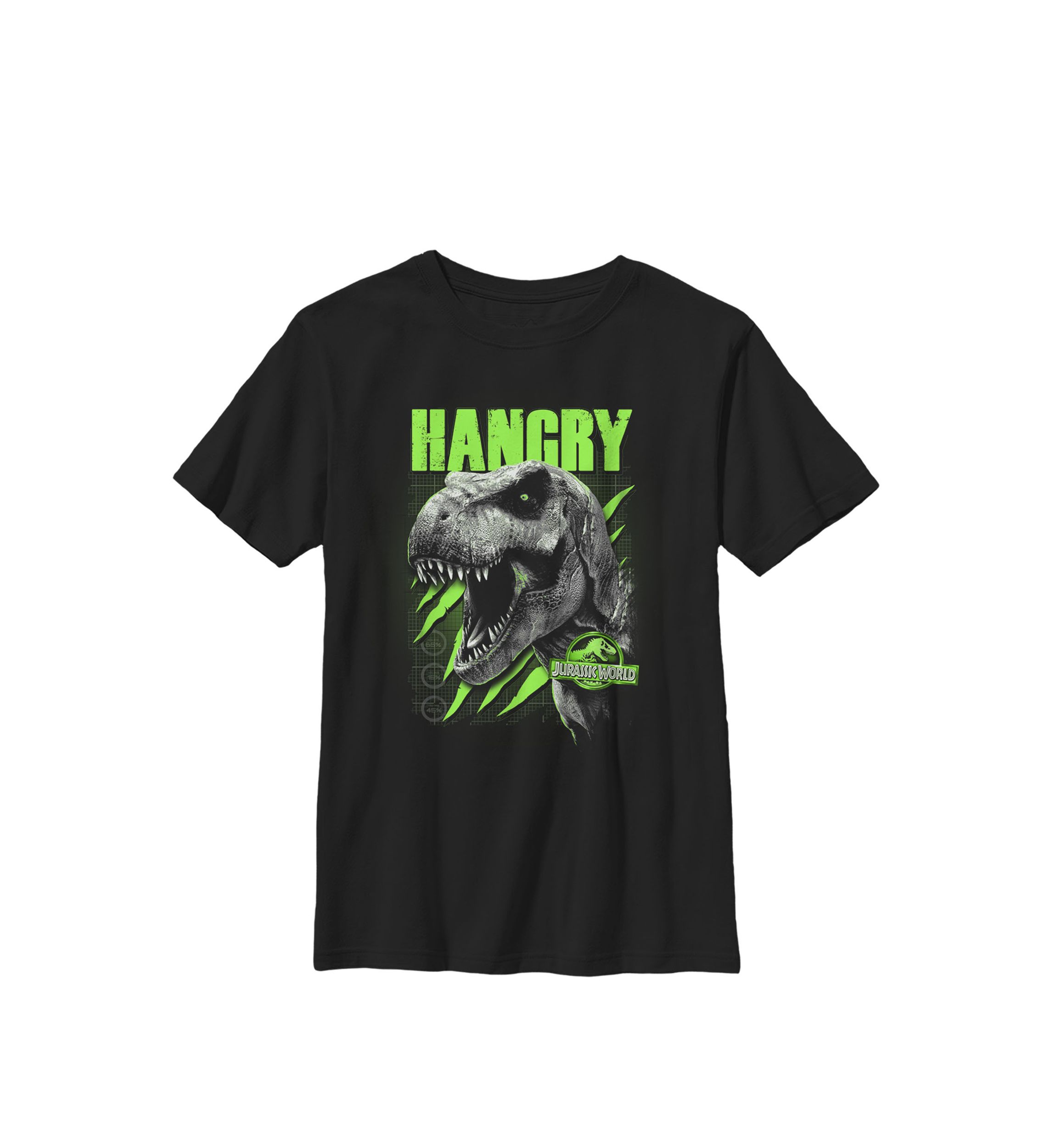  HANGRY Green T Rex Claw Marks Crew Graphic T-Shirt
