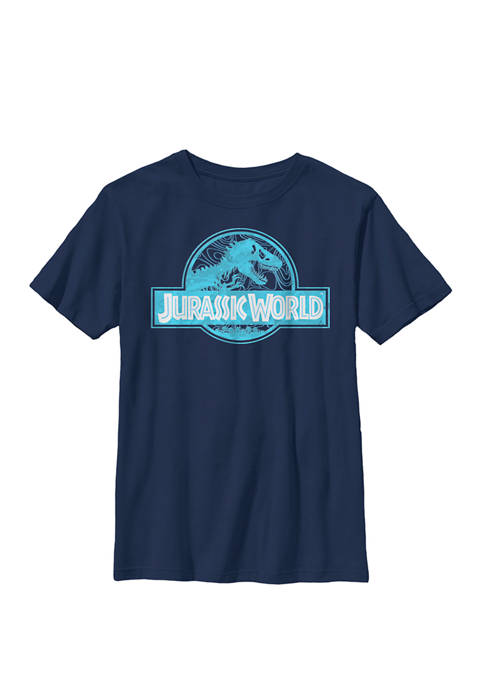 Jurassic World Arctic Terrain Fossil Logo Crew Graphic