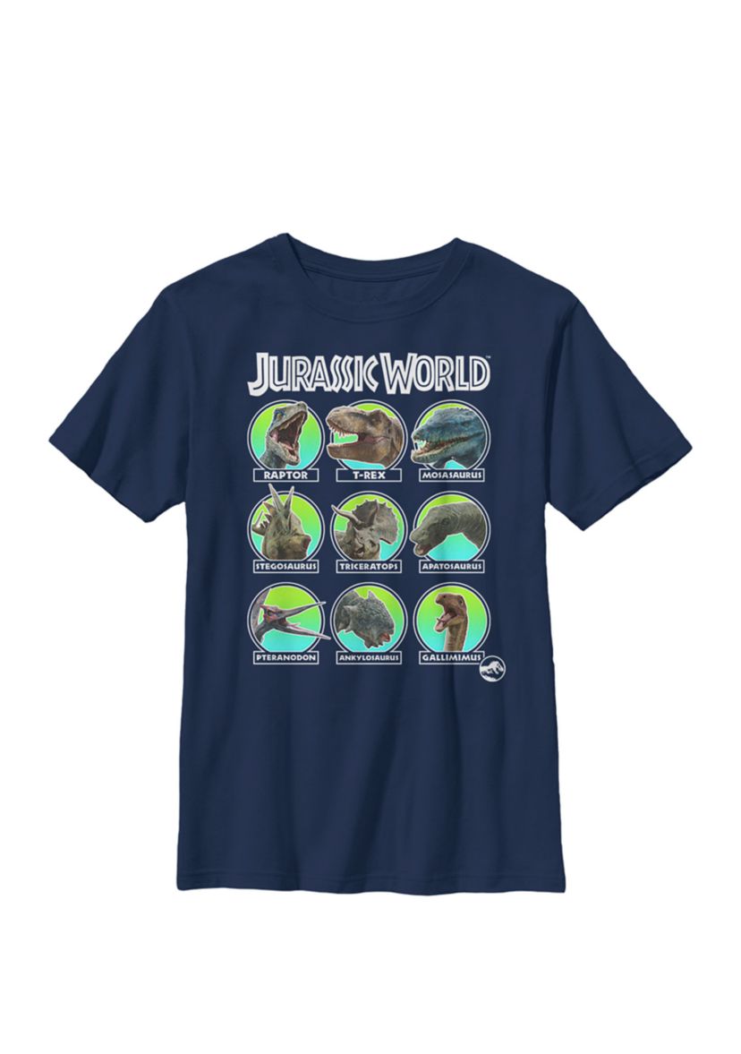 Dino Identification and Names Crew Graphic T-Shirt