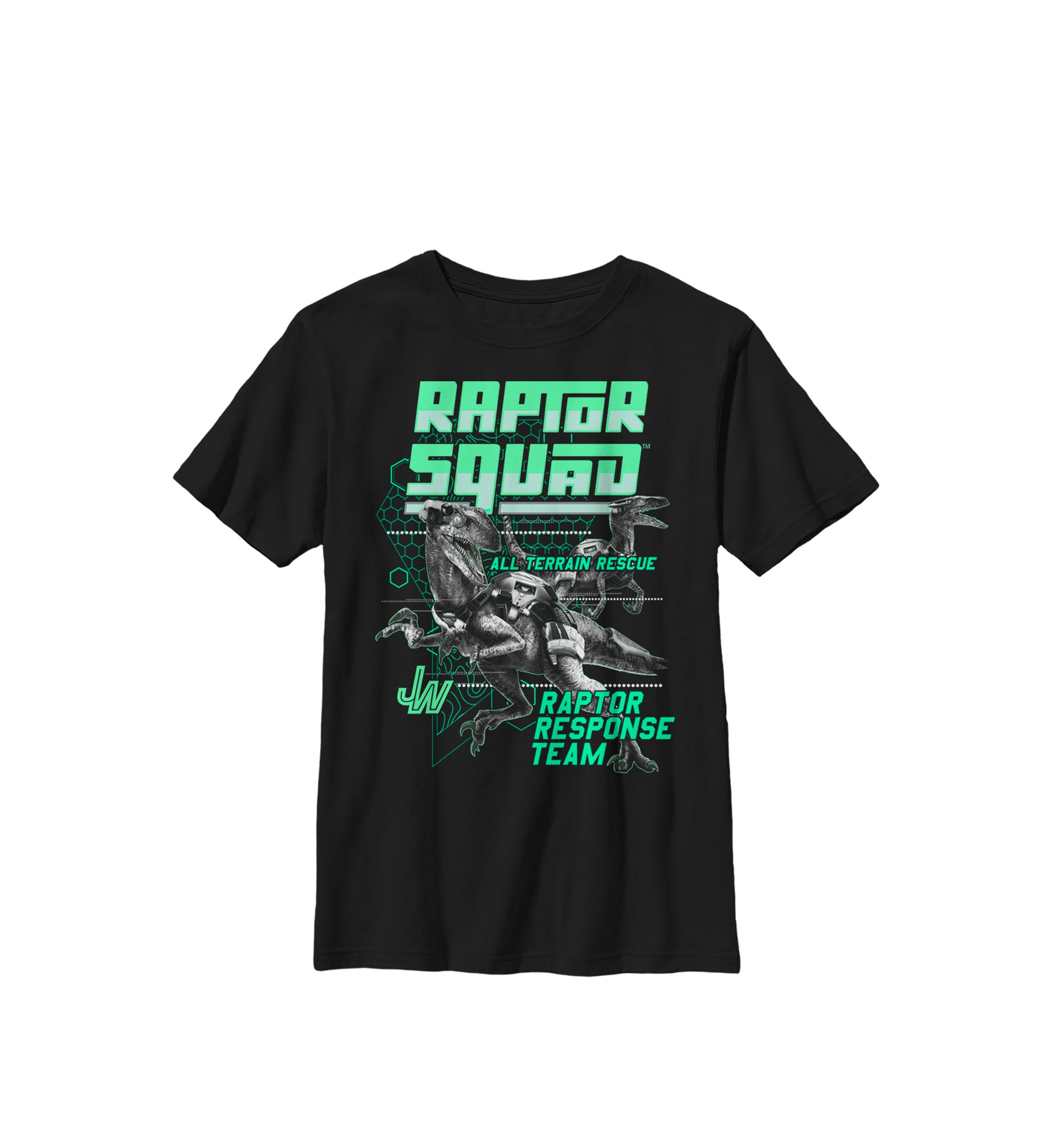 Jurassic Park Raptor Squad Response Team Portrait Crew Graphic T-Shirt