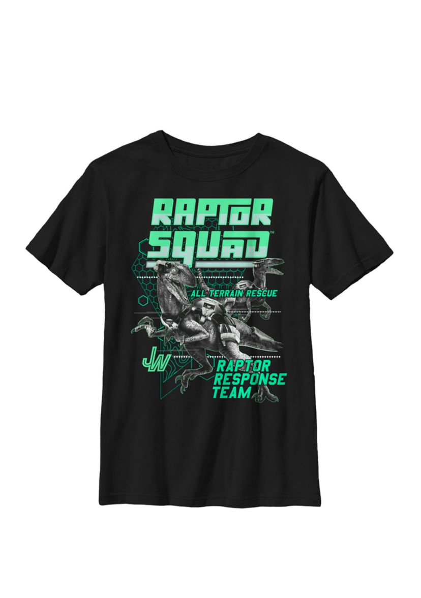 Jurassic Park Raptor Squad Response Team Portrait Crew Graphic T-Shirt