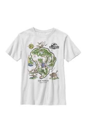 jurassic world isla nublar map crew graphic t shirt belk