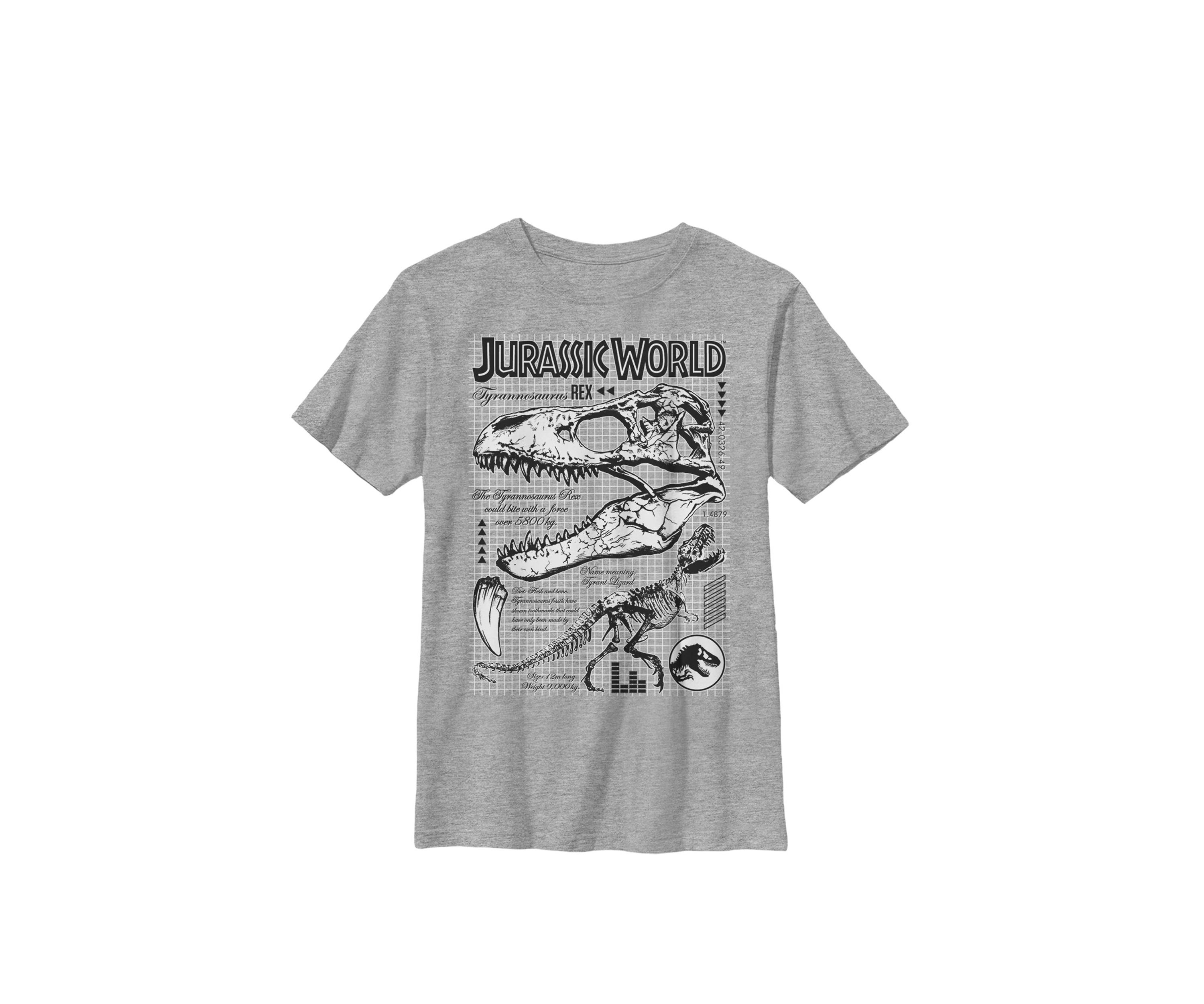 Two T Rex Bones Schematic Crew Graphic T-Shirt 