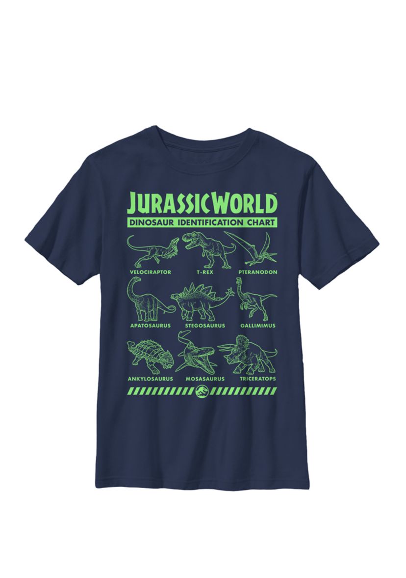 Two Dino Gradient ID Chart Crew Graphic T-Shirt
