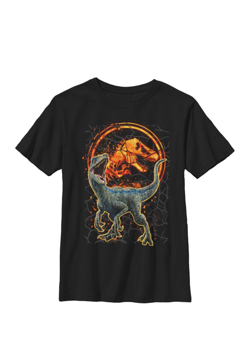Two Blue Raptor Magma Icon Crew Graphic T-Shirt