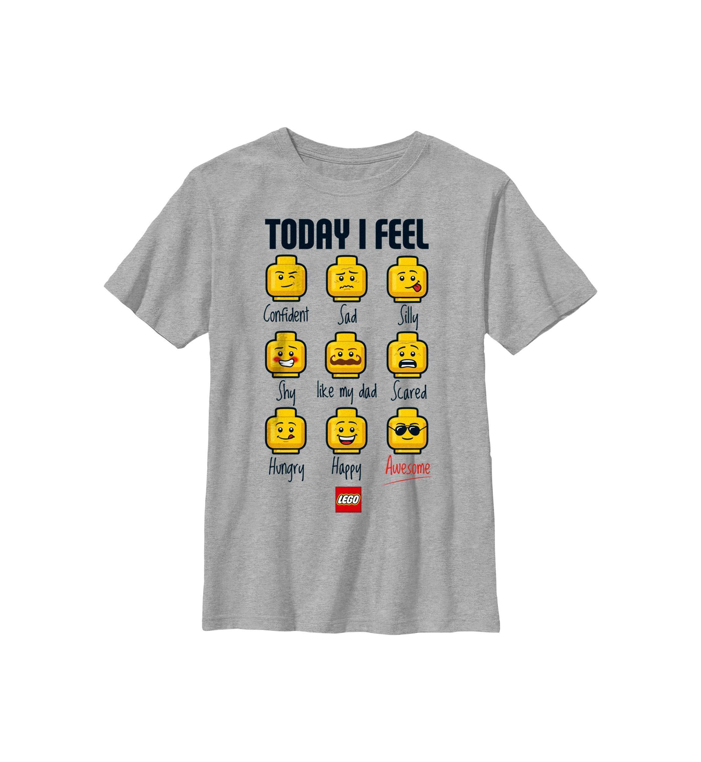 Expressions Of Lego Guy Graphic T-Shirt