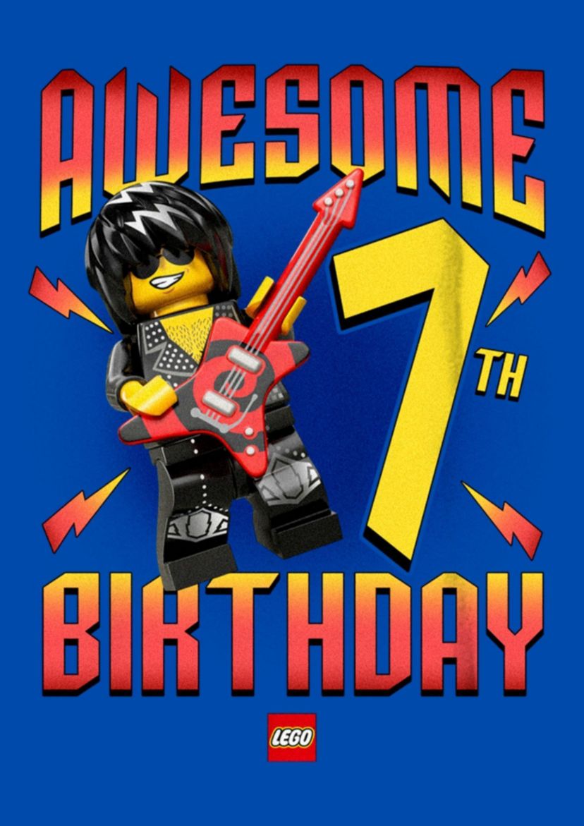 Awesome Lego Birthday 7 Graphic T-Shirt