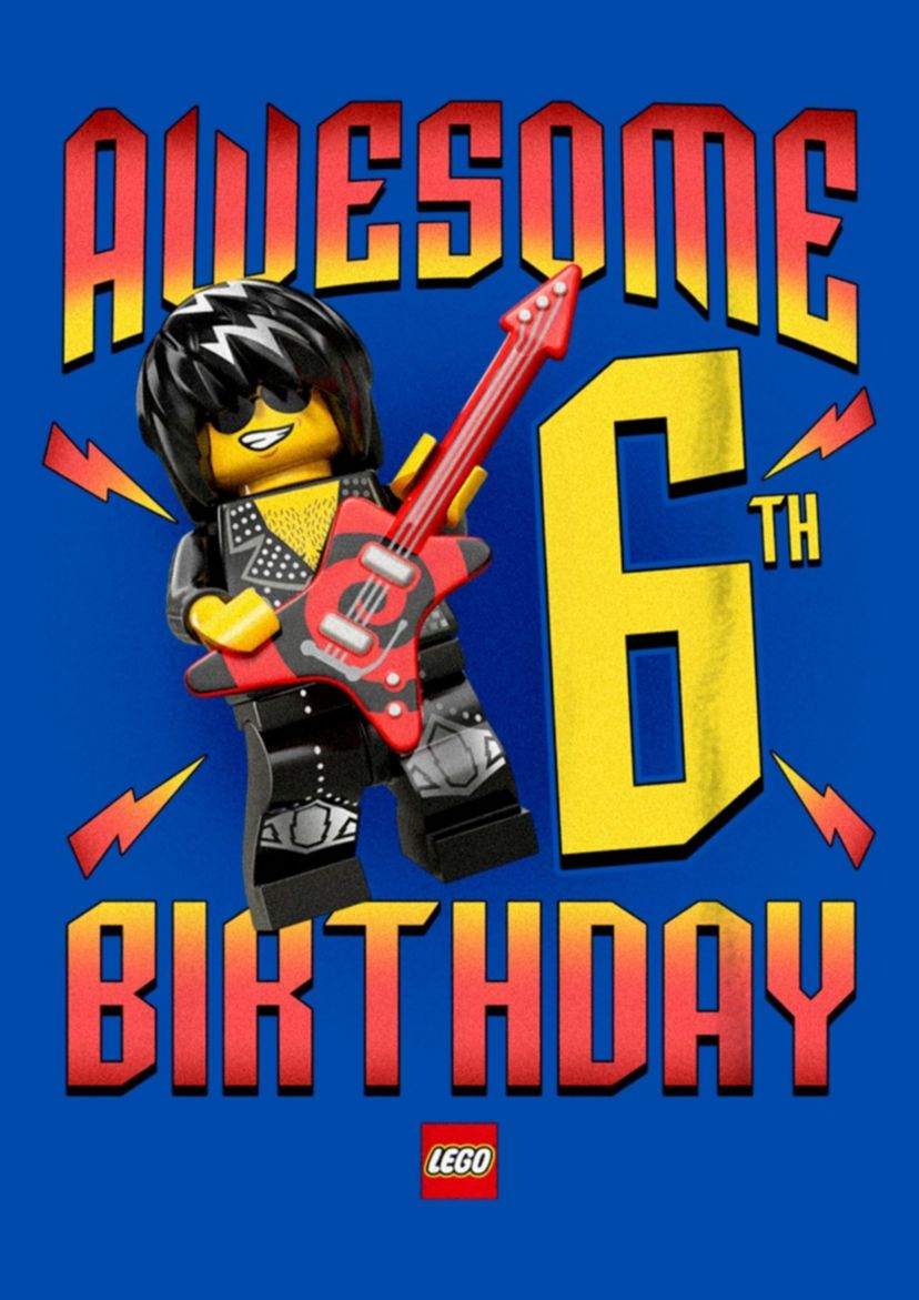 Awesome Lego Birthday 6 Graphic T-Shirt