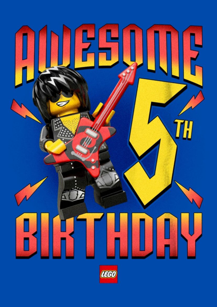 Awesome Lego Birthday 5 Graphic T-Shirt