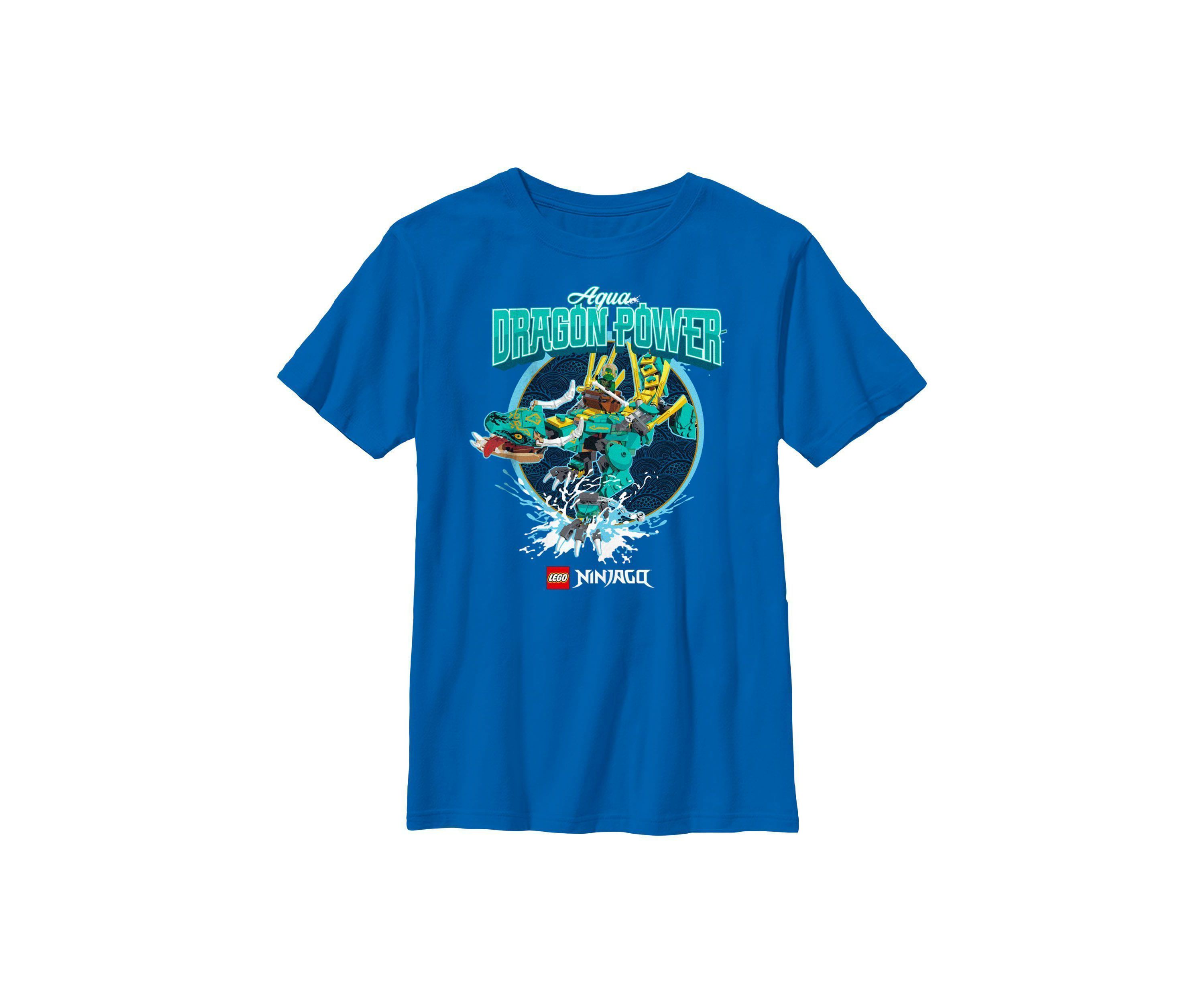 Aqua Dragon Power Graphic T-Shirt