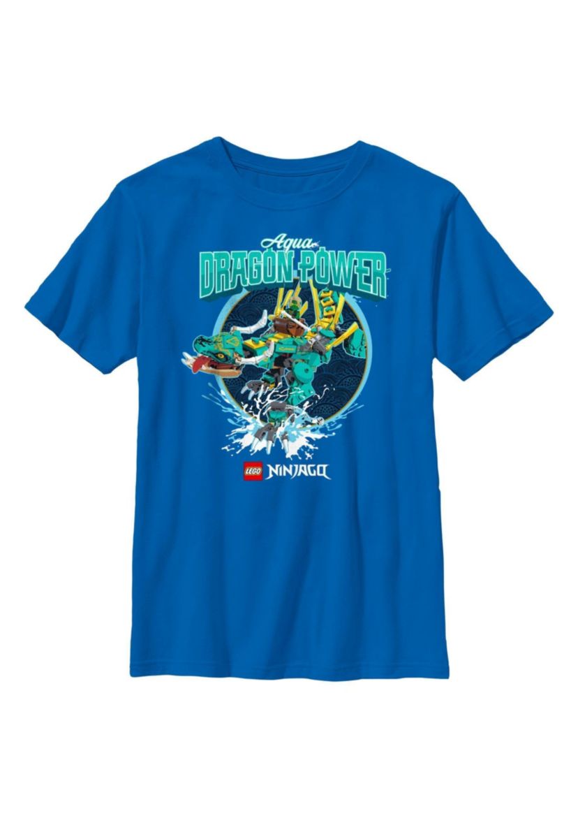 Aqua Dragon Power Graphic T-Shirt