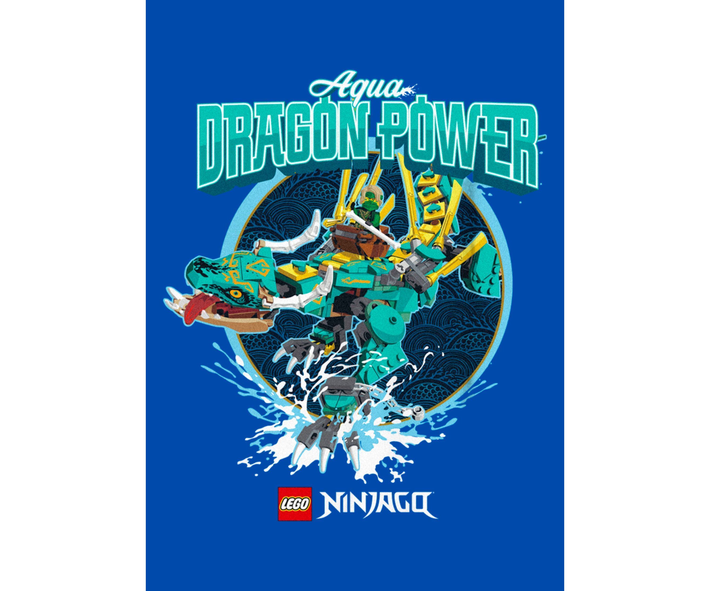 Aqua Dragon Power Graphic T-Shirt
