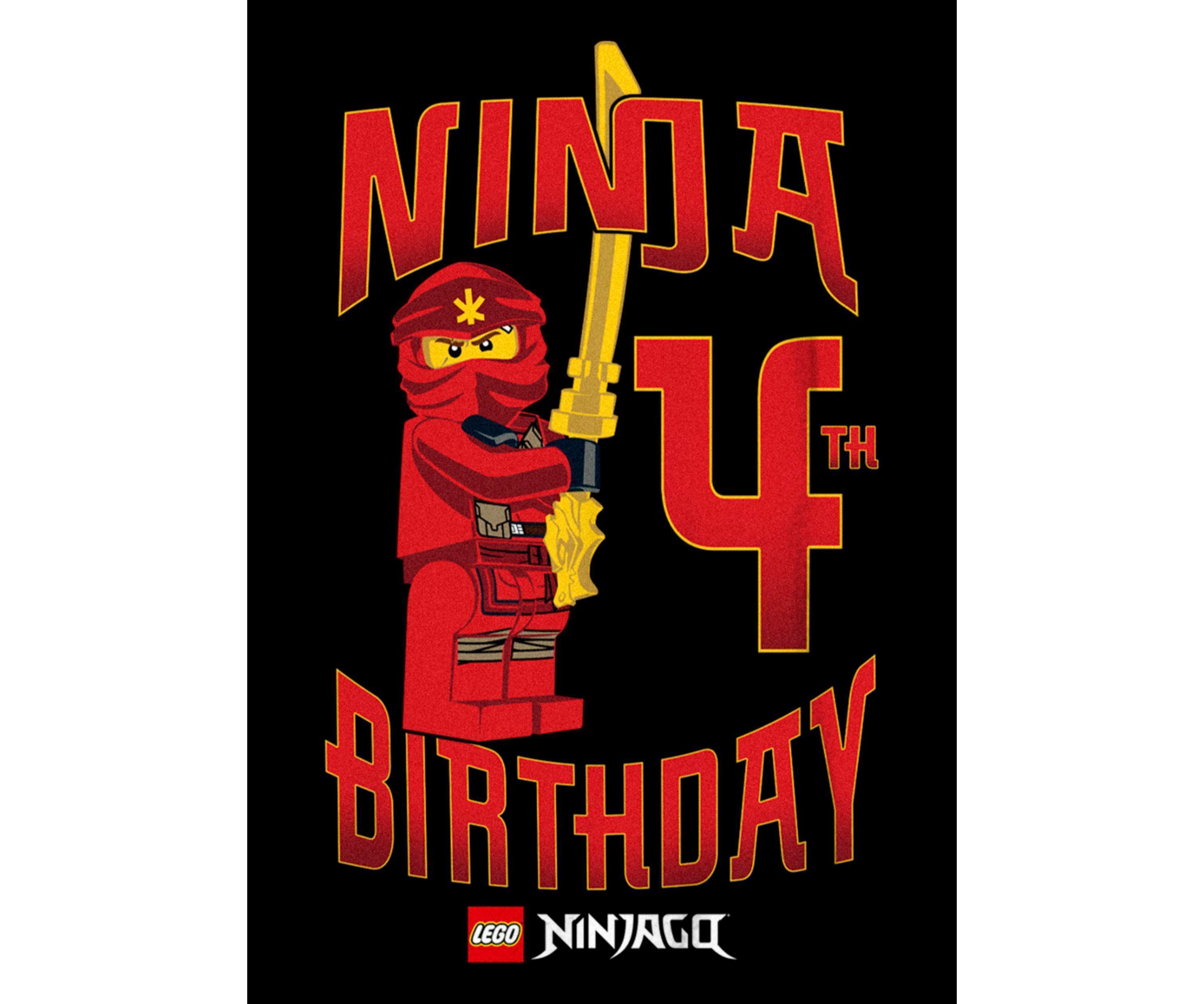 Ninja Birthday 4 Graphic T-Shirt
