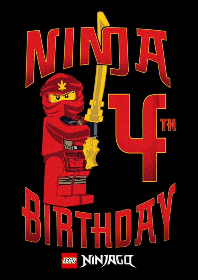 Ninja Birthday 4 Graphic T-Shirt