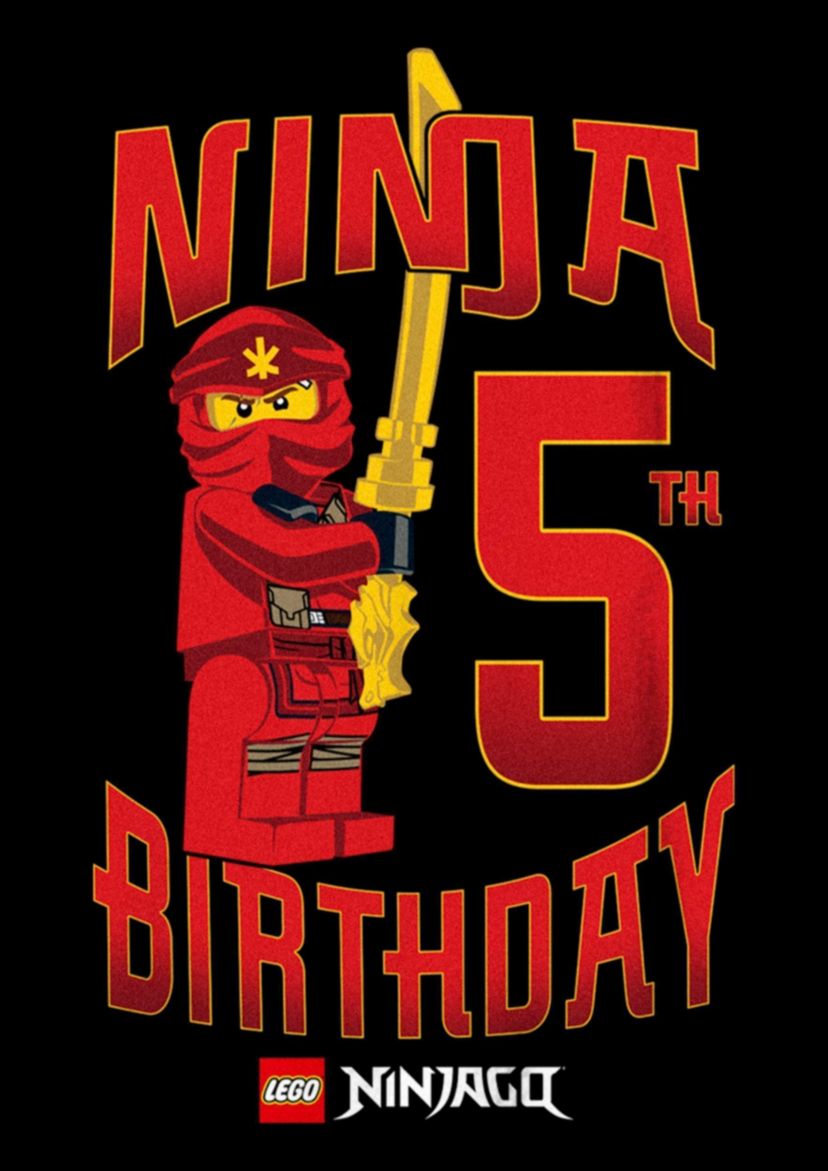 Ninja Birthday 5 Graphic T-Shirt