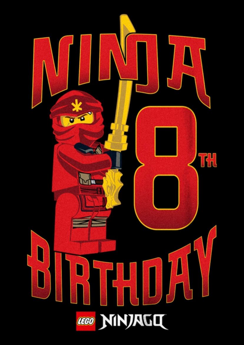 Ninja Birthday 8 Graphic T-Shirt