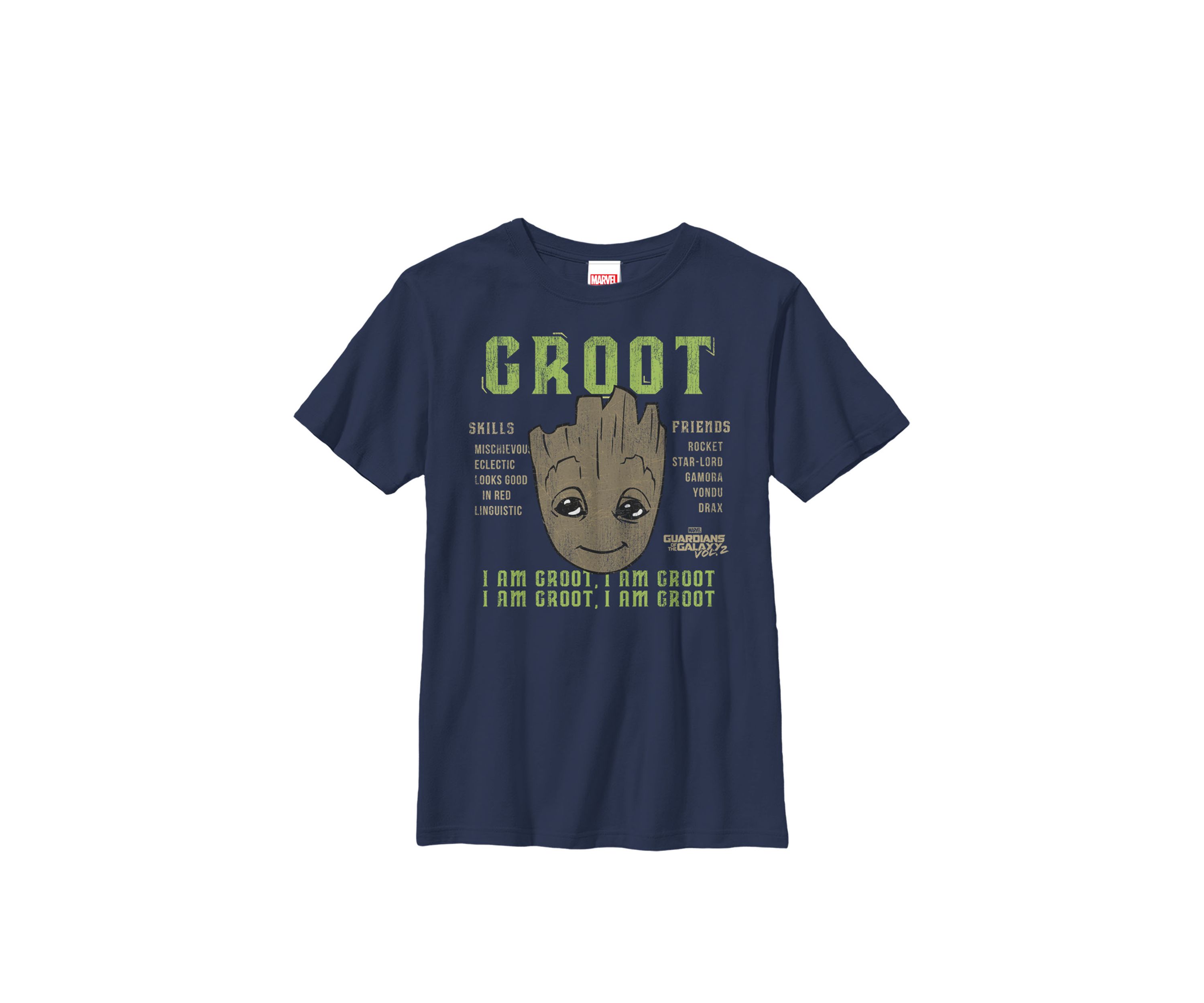 Guardians of Galaxy 2 Groot Skills Crew Graphic T-Shirt