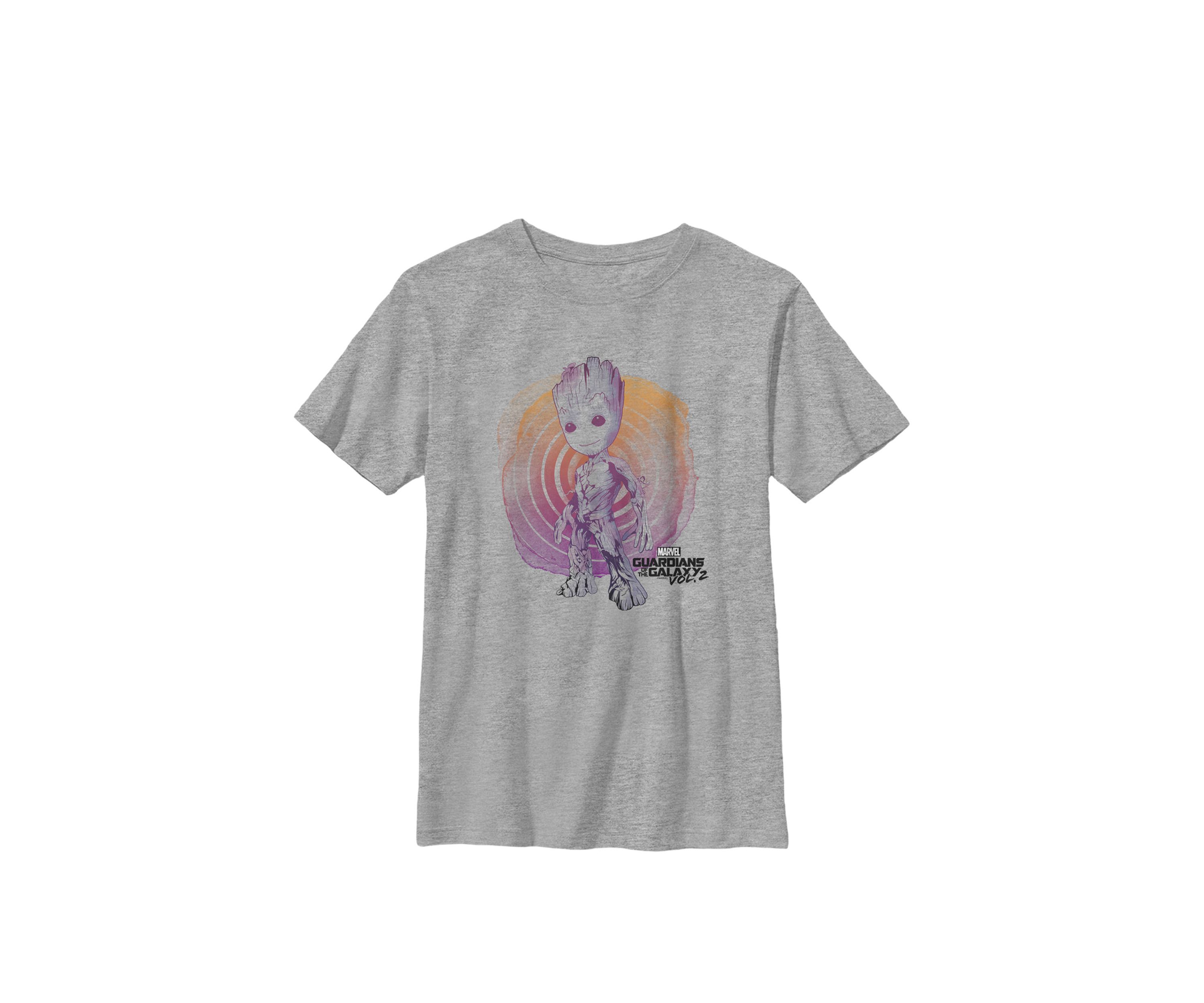  Guardians Vol. 2 Groot Watercolor Swirl Crew Graphic T-Shirt