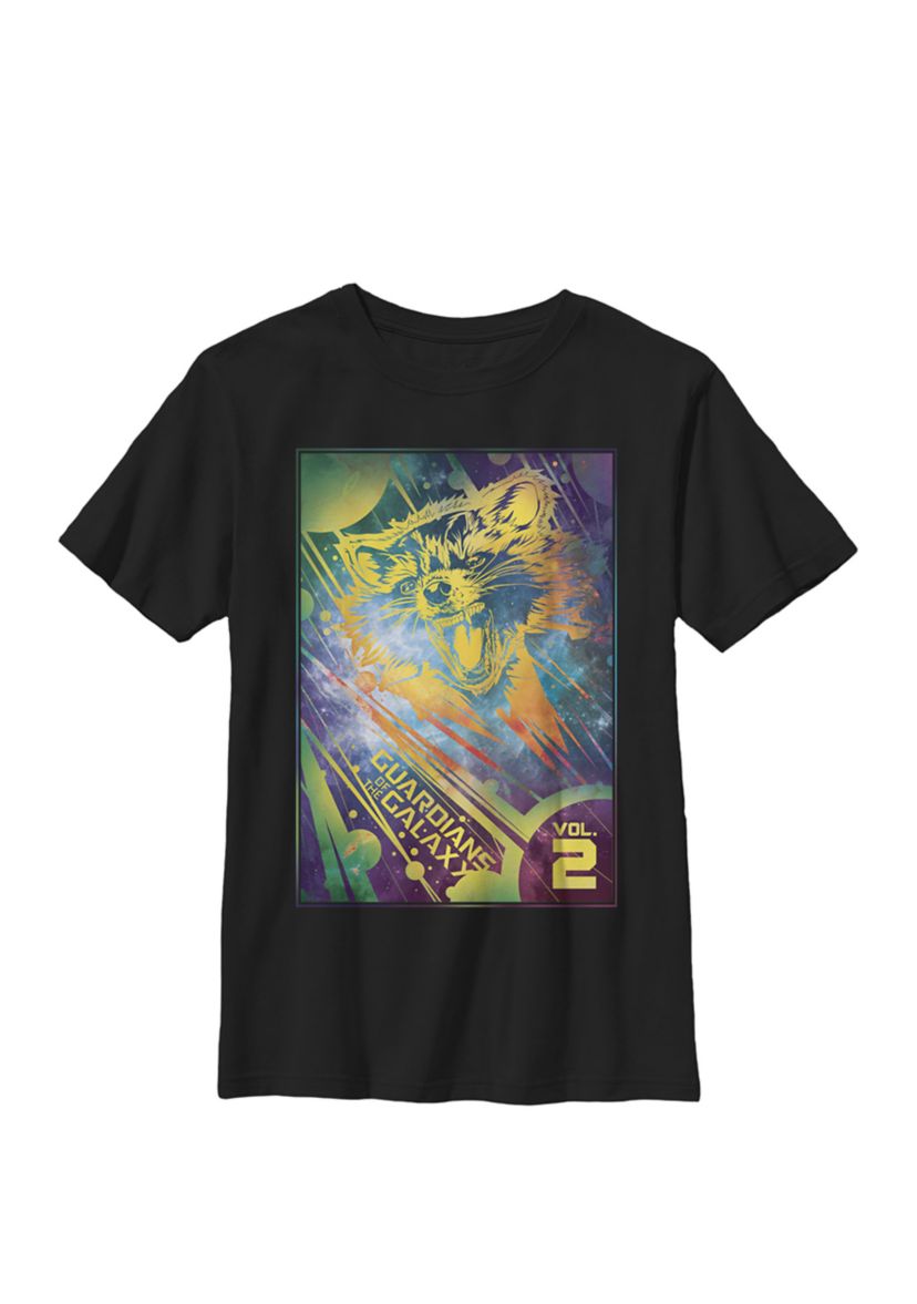  Rocket Guardians of Galaxy 2 Space Crew Graphic T-Shirt