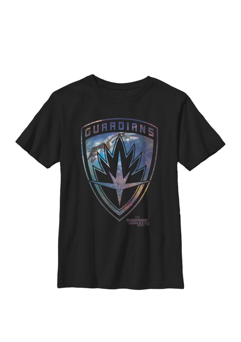  Guardians of Galaxy 2 Milano Shield Crew Graphic T-Shirt