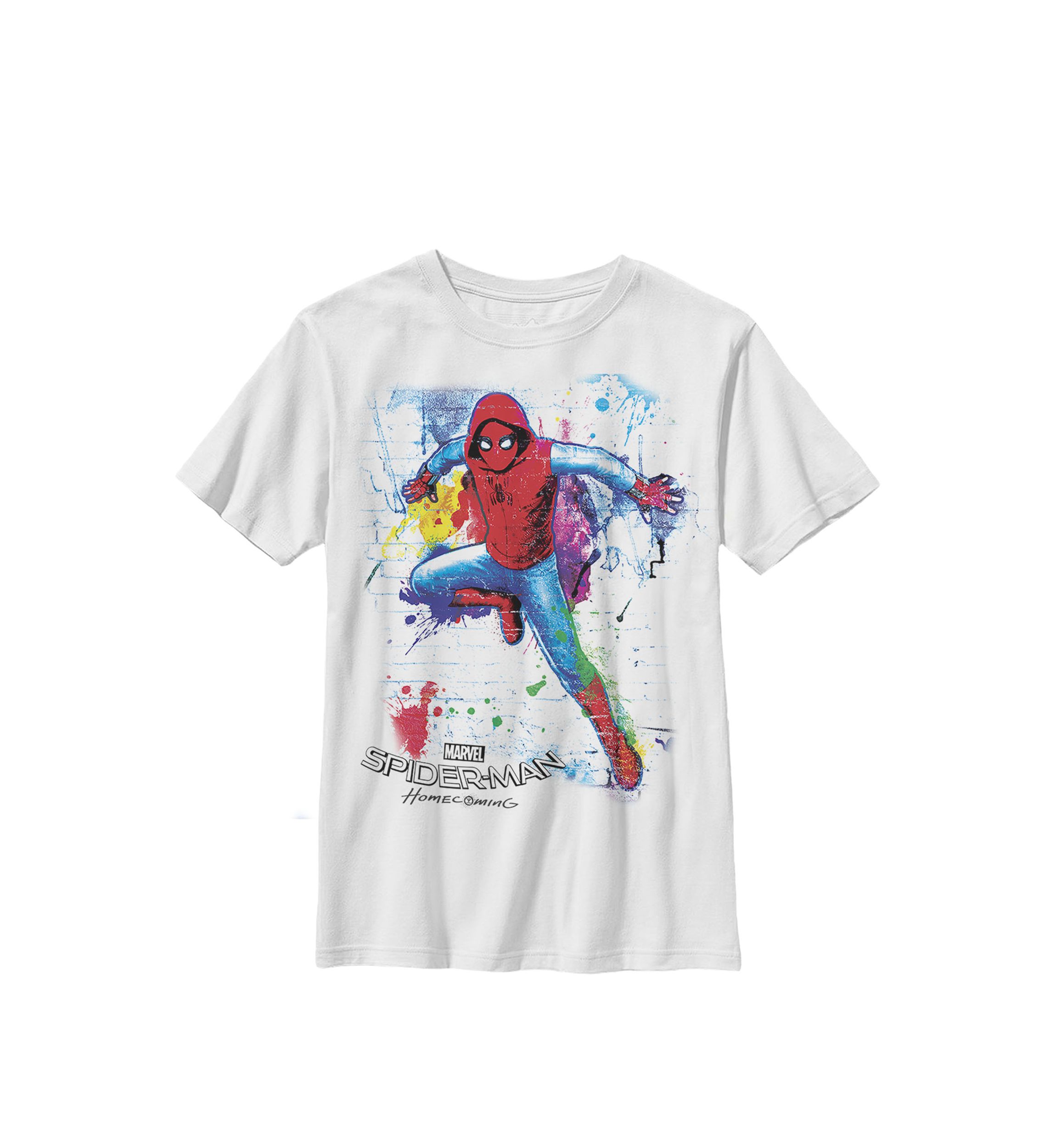  Spider-Man Homecoming Graffiti Stall Crew Graphic T-Shirt